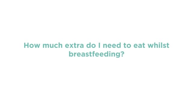 How much extra do I need to eat if I'm breastfeeding?