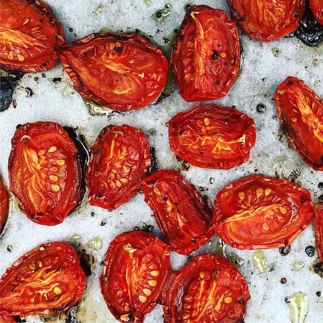 slow roasted tomatoes